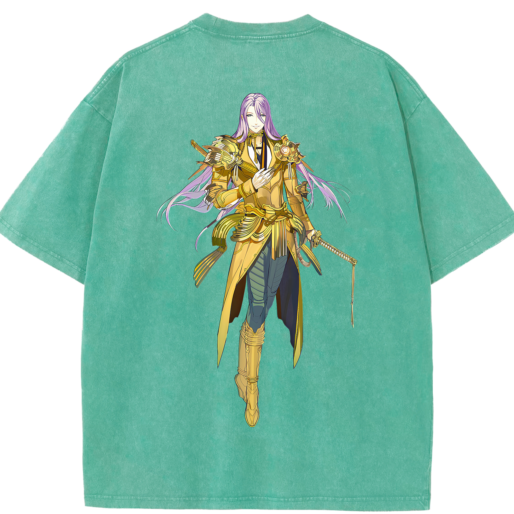 （画像用） 刀剣乱舞 Touken Ranbu 綿100% ヴィンテージ風 半袖Tシャツ（背面プリント）